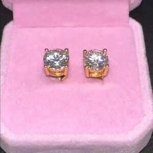 1ct moissanite Stud Earrings